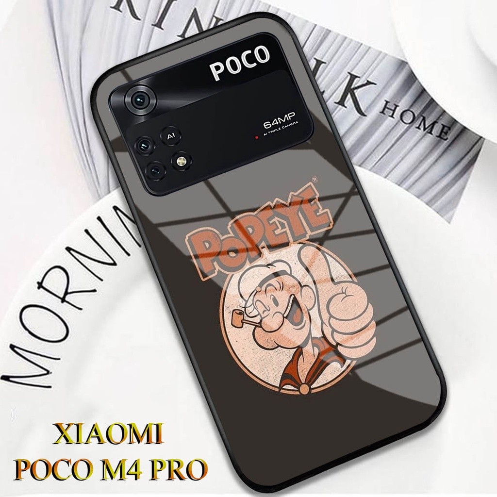 Glass Hardcase สําหรับ POCO M4 PRO - เคสโทรศัพท์มือถือ POCO M4 PRO [T83].