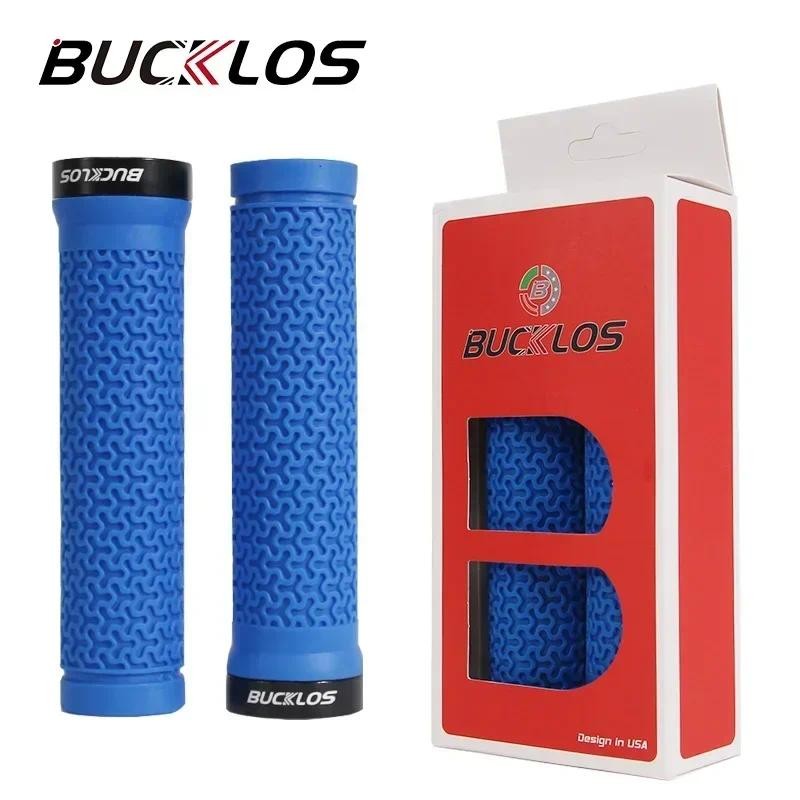 Bucklos ด้ามจับจักรยานยางนุ่มลื่น MTB จักรยานเสือภูเขามือจับฝาครอบกันน้ําล็อคบนขี่จักรยานจับบาร์อะไหล่