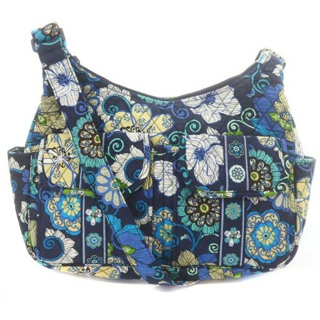 Vera Bradley One Shoulder Bag ลายดอกไม้ Navy ส่งตรงจากญี่ปุ่น มือสอง
