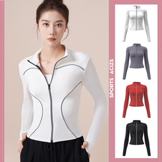 mvp sport เสื้อแจ็คเก็ตผู้หญิง เสื้อแจ็คเก็ตแขนยาวมีซิป ชุดก…