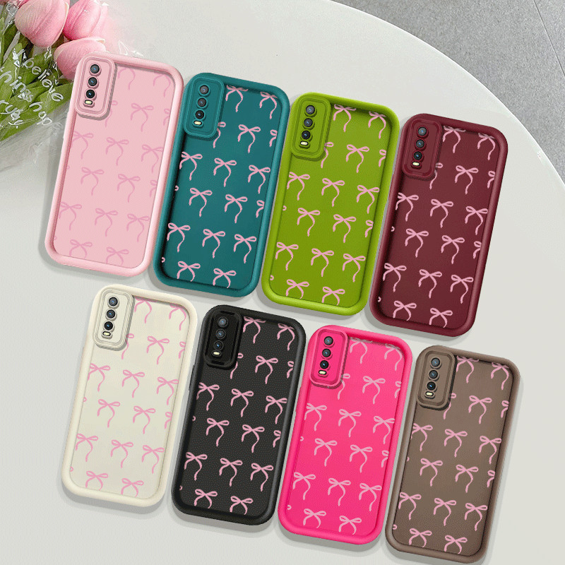 Pretty Butterfly bowknotเคสโทรศัพท์สําหรับVIVO Y20s [G] Y21 Y21S Y21A Y21T Y33S Y33T Y3S 2021 Y50 Y30 Y30i Y55 Y75 Y77 Y91C Y91S Y93 Y91S Y95 ในสต็อก