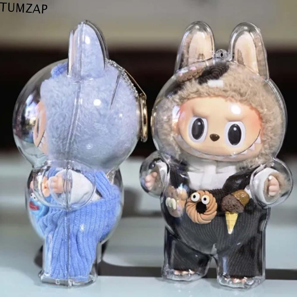 Tumzap Labubu Protective Shell กันน้ําป้องกันการสูญหาย|Labubu Storage Bag, Collectible Peadant Dustproof Portable Doll 3D Display Box Daily