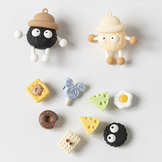 เครื่องรางรองเท้าการ์ตูน DIY สําหรับรองเท้ารู - อุปกรณ์ตกแต่งแบบถอดได้ 3 มิติน่ารัก