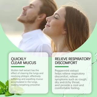 สเปรย์รองรับปอด Sore Throat Cough Treatment Breath Cleaner ระบบช่วยหายใจ Anti Inflammation Herbal Lung Cleanse