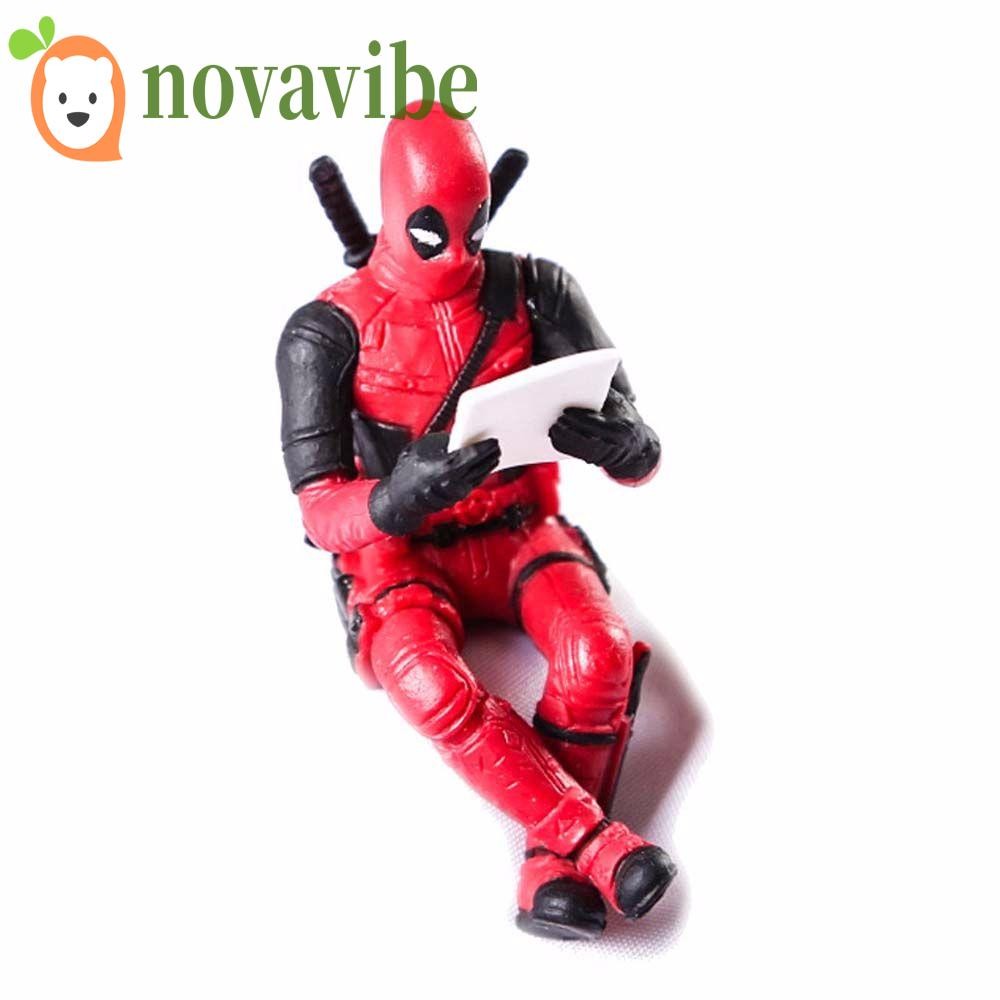 Novavibe Deadpool รุ่นสําหรับของขวัญเด็กอะนิเมะ PVC Miniatures ตุ๊กตาสร้างสรรค์ Marvel ของเล่นเครื่องประดับอัตโนมัติ Action Figure
