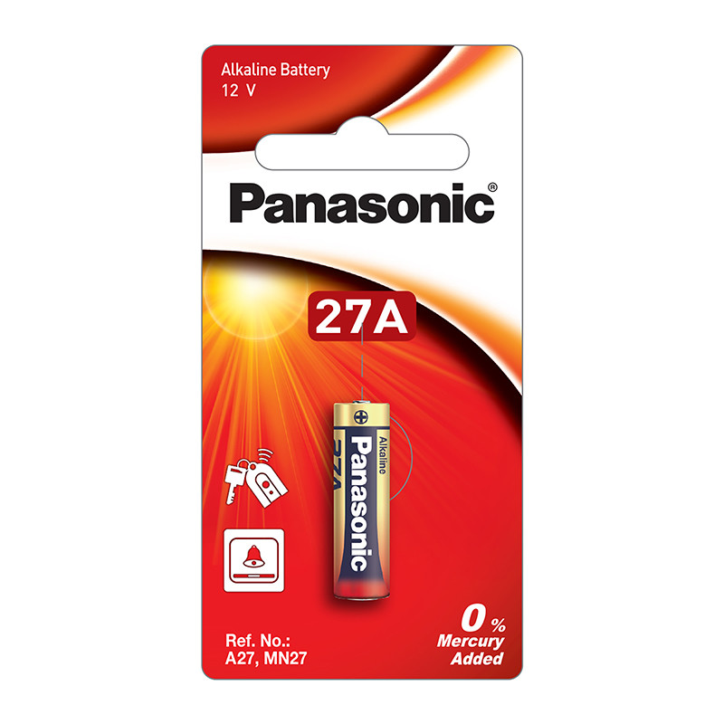 Panasonic ถ่านอัลคาไลน์ 12V แดง   LRV27A/1BPA