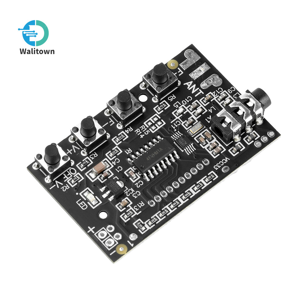DC3-12V 76.0MHz-108.0MHz สเตอริโอเครื่องส่งสัญญาณ FM โมดูลวิทยุบอร์ดรับสัญญาณ FM