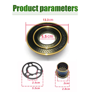 ฝาครอบหัวเตาแก๊ส แบบฝัง ขนาดนอก10CM ที่ครอบเตาแก๊สกันลื่น กันลม ปิดเปลวไฟ สเตนเลส