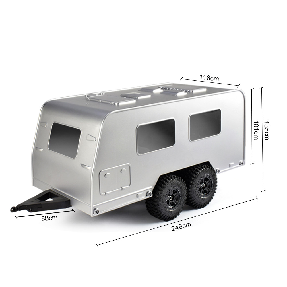 จําลอง RV Trailer สันทนาการรุ่นรถสําหรับ 1/16 1/18 RC รูปที่ 3