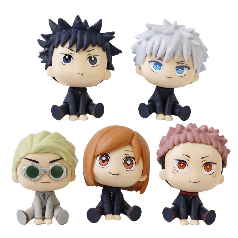 5pcs jujutsu kaisen gojo satoru megumi nanami jjk figure