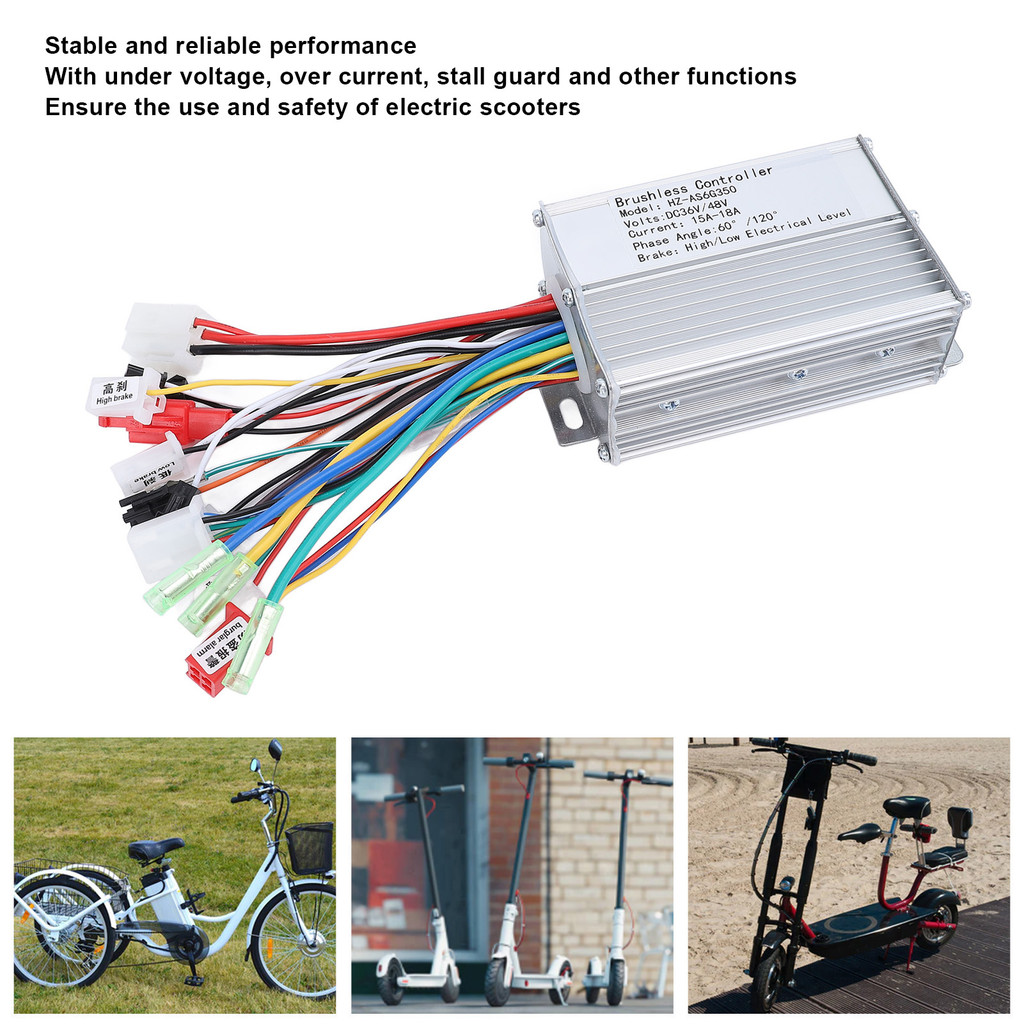 ตัวควบคุมจักรยานไฟฟ้า VB60 อัจฉริยะ ปลอดภัย มั่นคง อลูมิเนียมกระจายความร้อนเร็ว 350W
