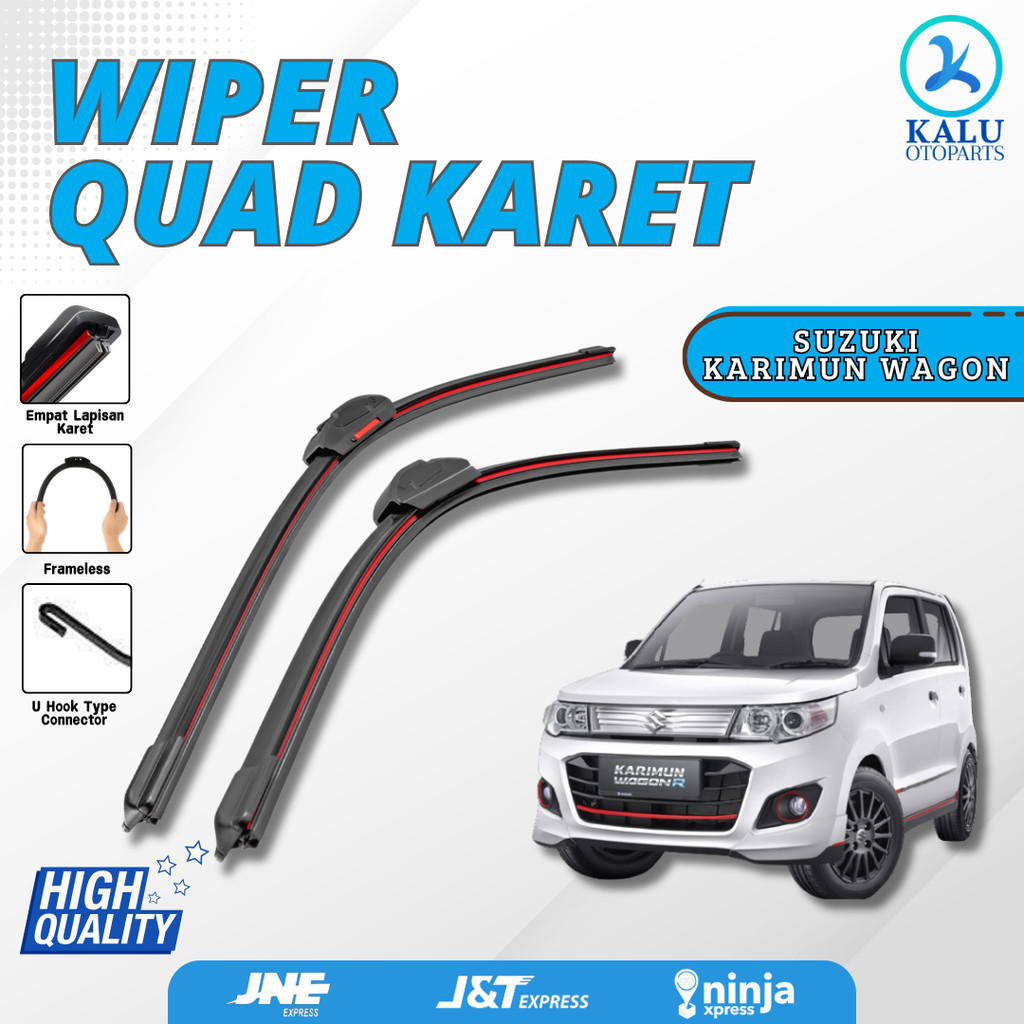 Suzuki Karimun Wagon R Quad Blade 4 ที่ปัดน้ําฝนยางไร้กรอบ 1 ชุดซ้ายและขวา