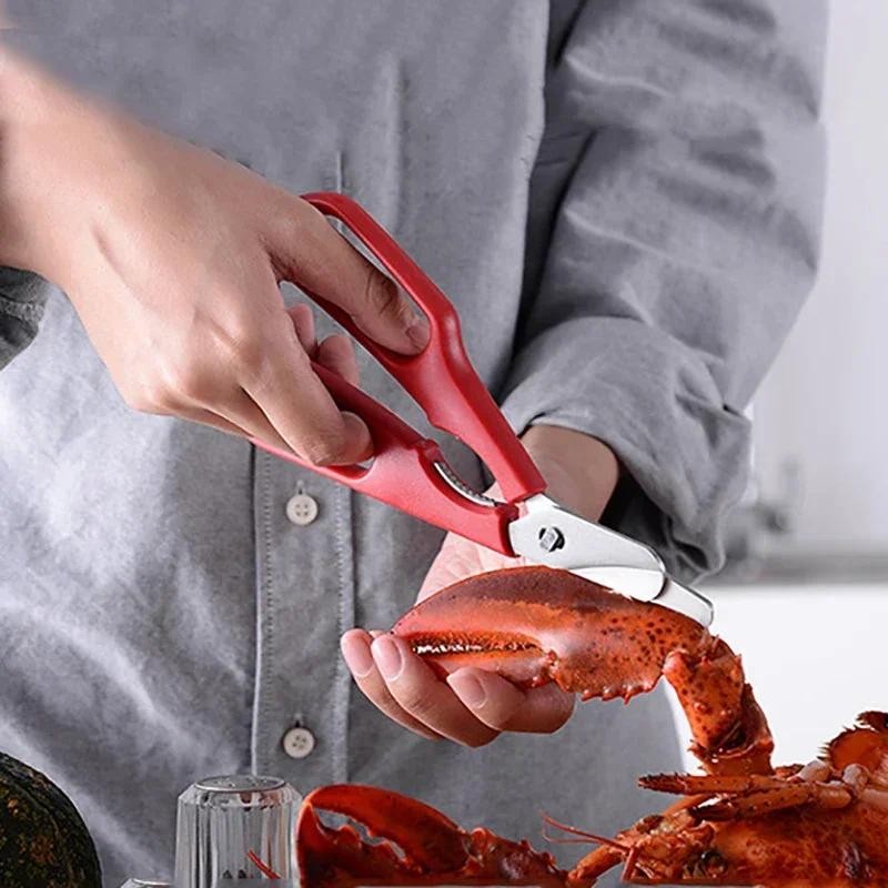 Stainless Steel Seafood Scissors Shrimp Crab Shellfish Peeler Peeling Scissors Seafood Tools