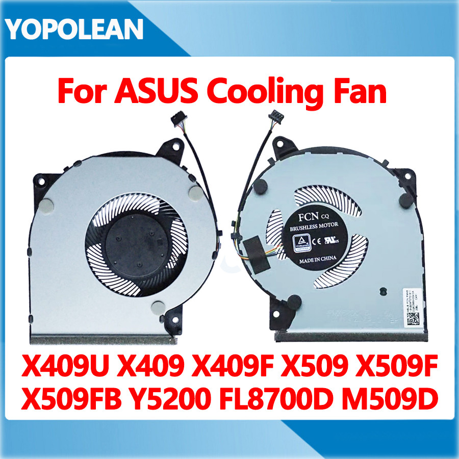 พัดลมระบายความร้อน CPU แล็ปท็อปสําหรับ ASUS 15.6 นิ้ว X409 X409F X409U X509 X509F X509FB A509 A509FB