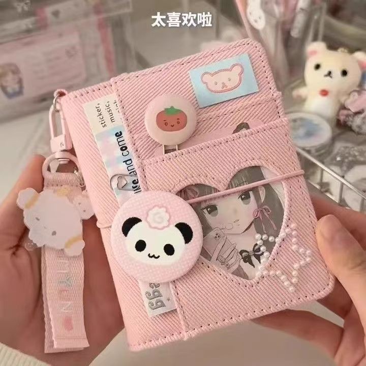 C C cashbook Accounting Notebook Little Red Book Pink m5 Denim Love Handbook High-value Female Life 