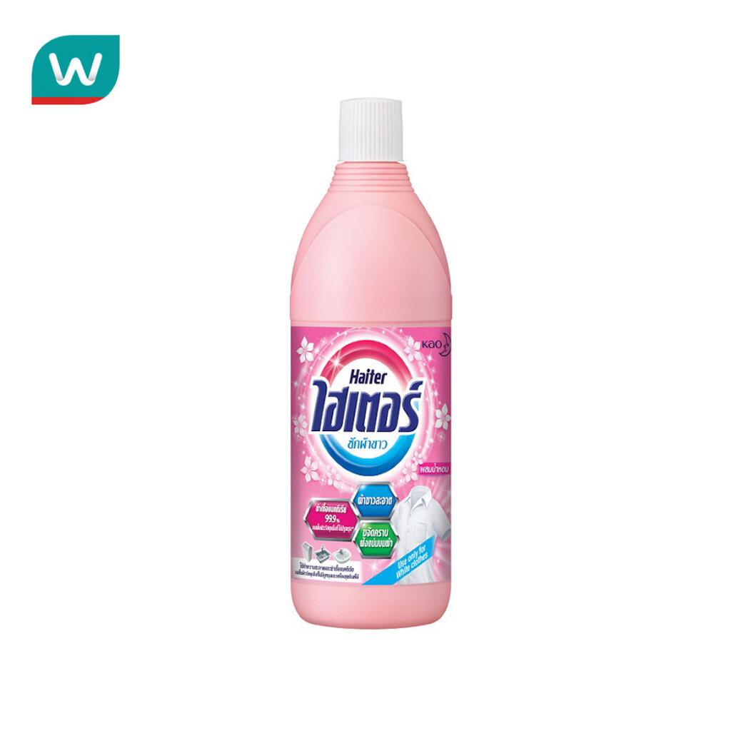 Haiter ไฮเตอร์ ผลิตภัณฑ์ซักผ้าขาว กลิ่นฟลอรัล สีชมพู 600 มล.