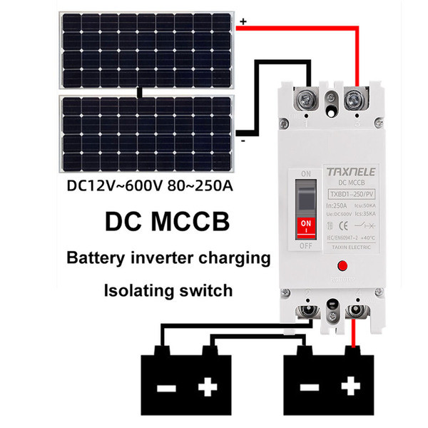 🚚เบรกเกอร์ DC/AC MCCB ขนาด 100A/150A/250A แบตเตอรี่เบรกเกอร์ Breaker Battery