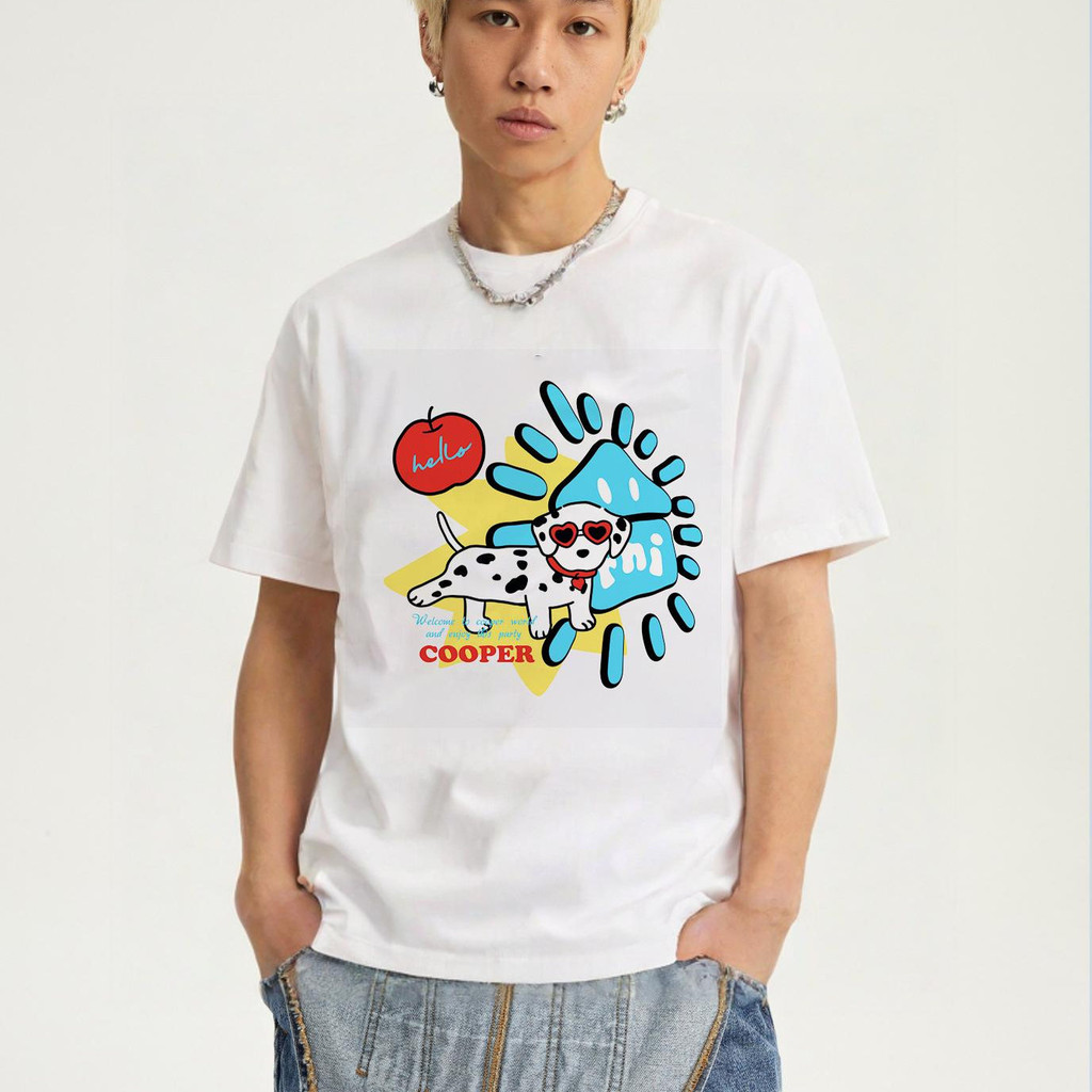 FNI100% Cotton r Fun Shop การ์ตูน Fun Short Sleeve