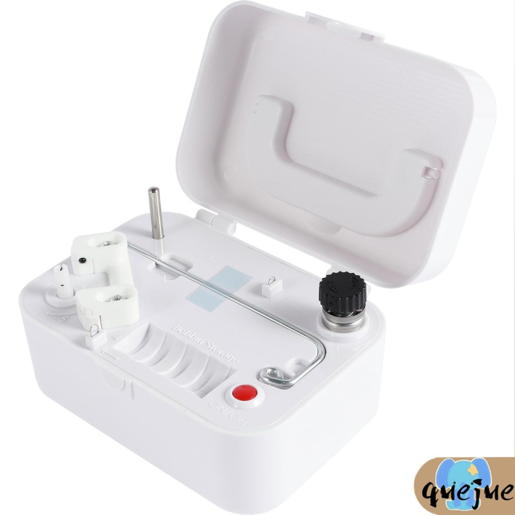 Electric Bobbin Winder Portable Bobbin Winder with Handle Automatic Bobbin Winder Machine USB/แบตเตอรี่ขับเคลื่อน Bobbin Winder SHOPQJC9243