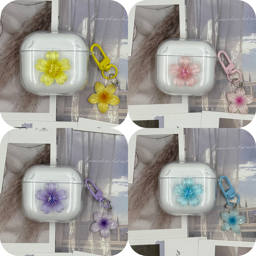 Geek For Baseus BP1 Pro เคส Case เคสหูฟังบุคลิกภาพลายดอกพีช 4 สีน่ารัก