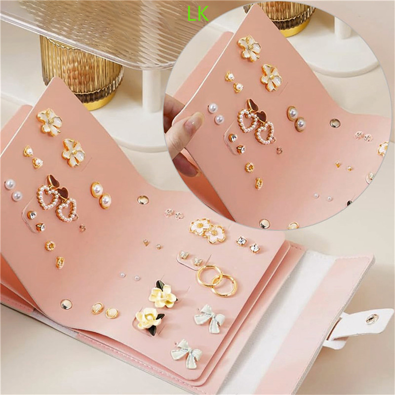 <LKKK7.15>Travel Jewelry Organizer Case Folding Jewelry Roll For Journey-s Necklaces Ears Bracelets