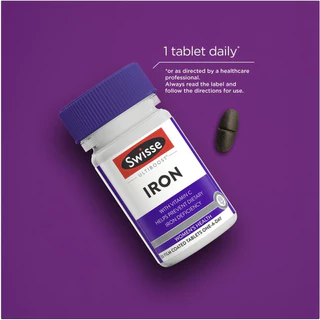 Swisse Ultiboost Iron 30 Tablets ธาตุเหล็ก บำรุงเลือด ป้องกันโลหิตจาง เหน็บชา