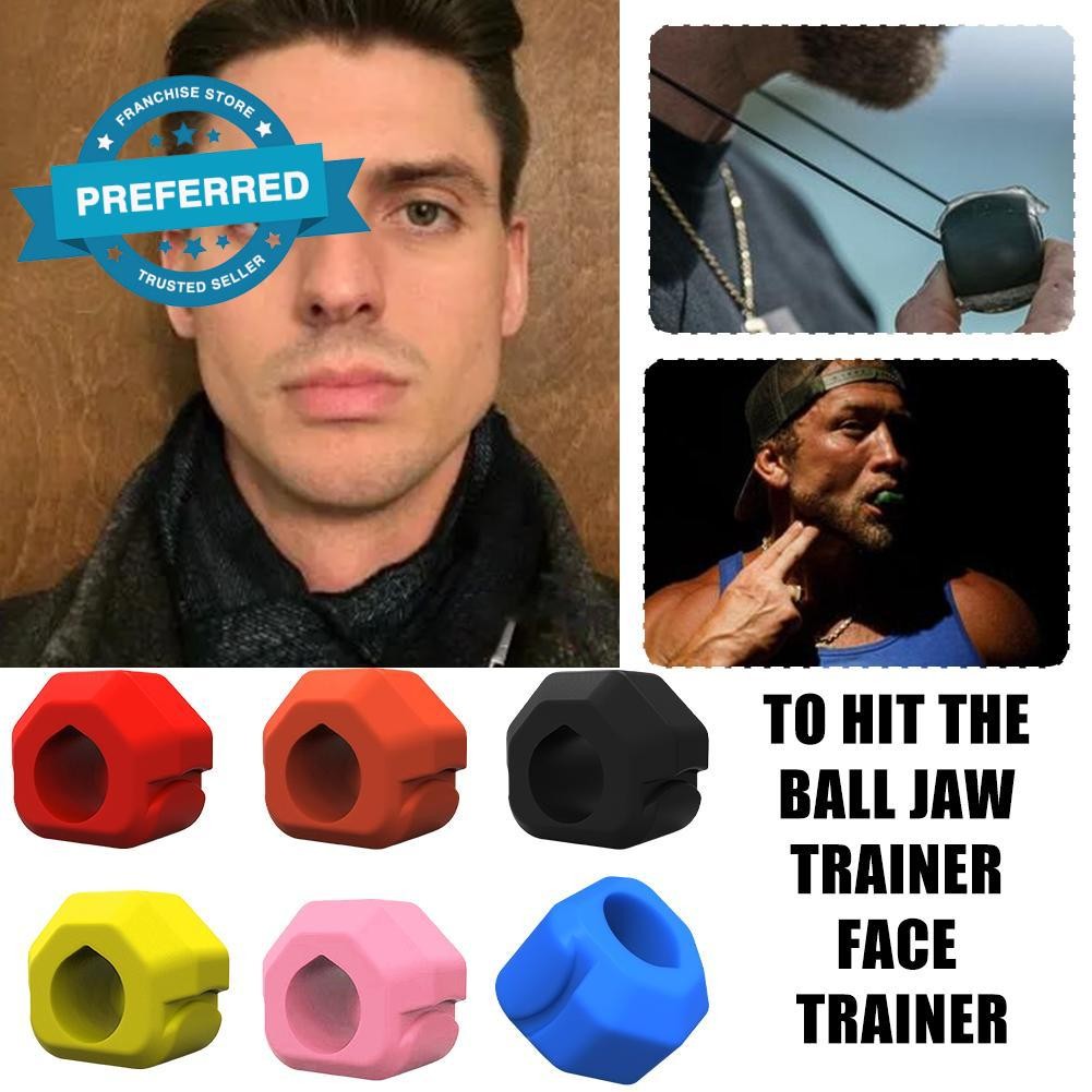 แบบพกพา Jaw Exerciser Jawline Trainer การออกกําลังกาย Ball ฟิตเนส Jawline Chew ซิลิโคนกล้ามเนื้อ Bal