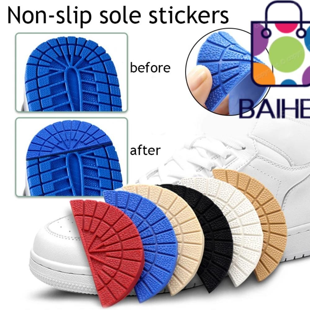 BAIHEE 1 คู่ Outsole Sole Protectors,สวมใส่Anti-Slip Solesสติกเกอร์,คุณภาพรองเท้าซ่อมแพทช์ยางAnti-Slip Heel Padsรองเท้า