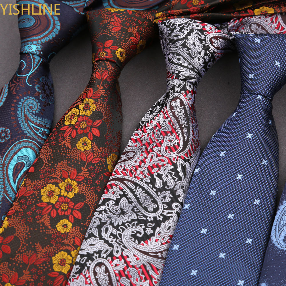 ผู้ชายผูกธุรกิจอย่างเป็นทางการ Paisley ดอกไม้คอ Ties 8 ซม. Tie Cravat Foa Man Party ชุด