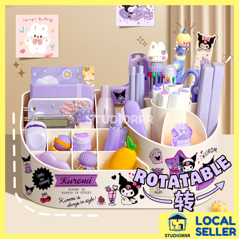 360 องศาหมุนผู้ถือปากกากล่องเก็บเครื่องเขียน Organiser ศึกษาโต๊ะทํางานตกแต่ง Organizer Rack 旋转 ขนาดใหญ่ความจุปากกา เก็บเกี่ยว纳盒