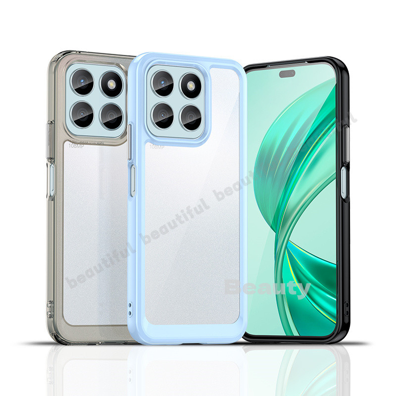 สําหรับ Honor X6C X6 C X 6C X7C X8C X8 C X9C สมาร์ท 2025 ใหม่สแควร์โปร่งใส TPU ฝาครอบป้องกันกันกระแท