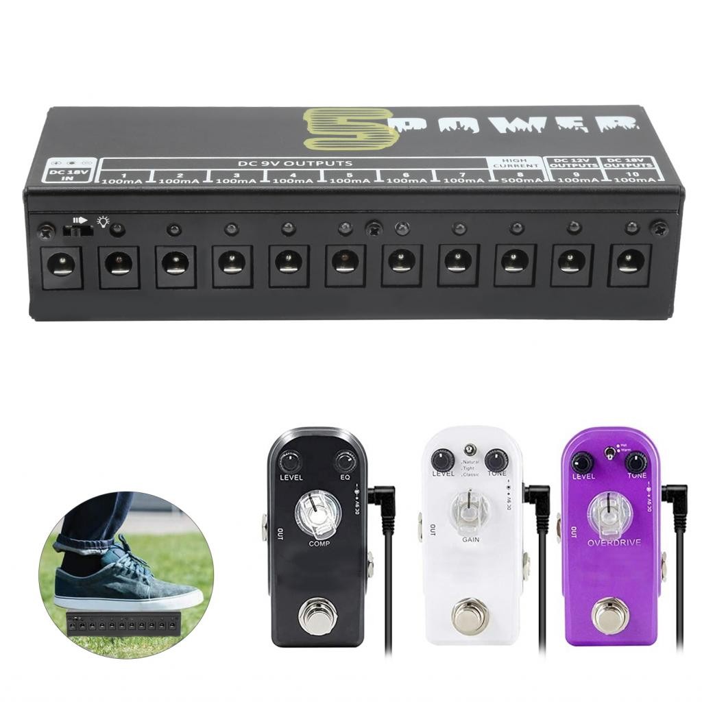 กีตาร์แหล่งจ่ายไฟ Pedal 5.9 x 2 1.2in สำหรับนักเล่นกีตาร์ Music Performance Music Club คู่รัก