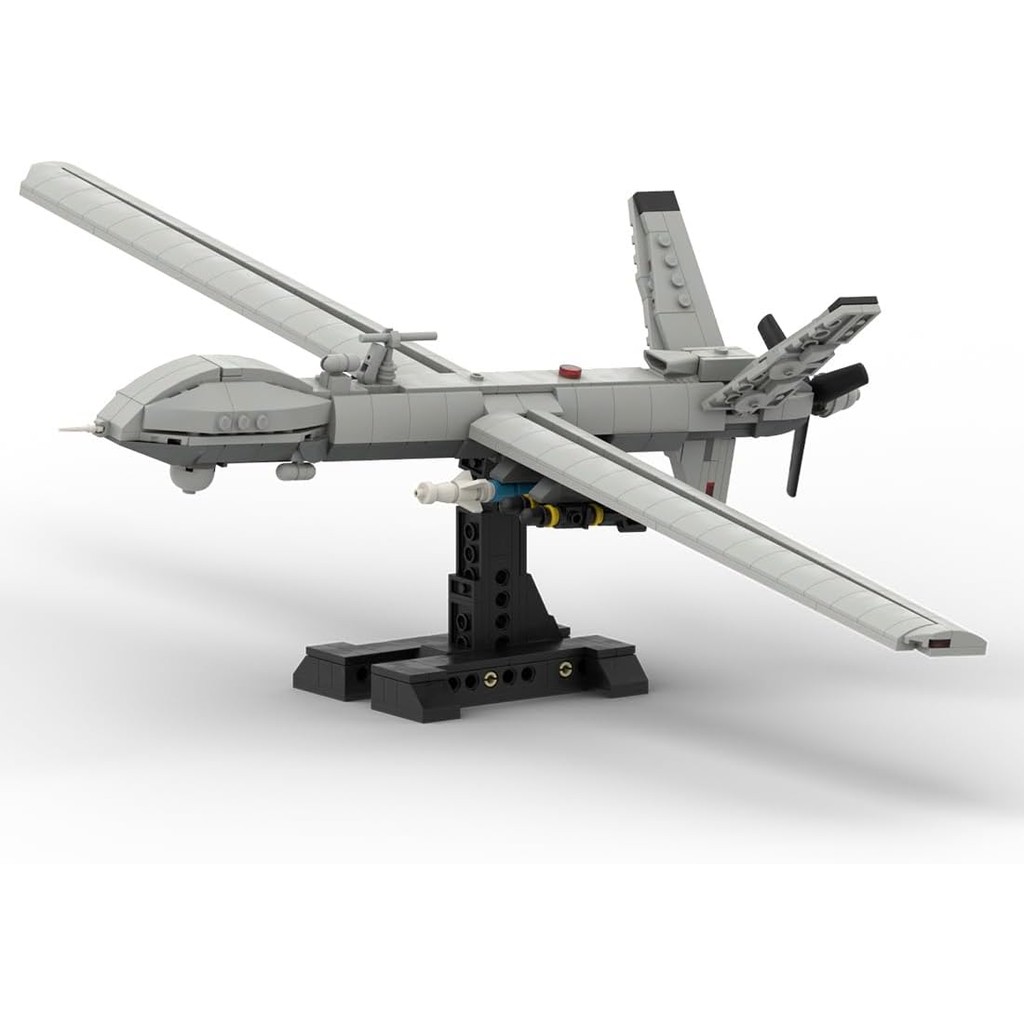 MQ-9 Reaper UAV Building Kit, ทหารเครื่องบินอาคารบล็อกชุด, Creative Interactive Building ของเล่นสําห