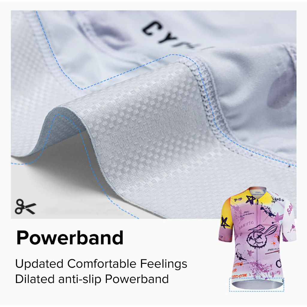 Powerband Santic Unisex Professional Bike Top Breathable รูปที่ 8