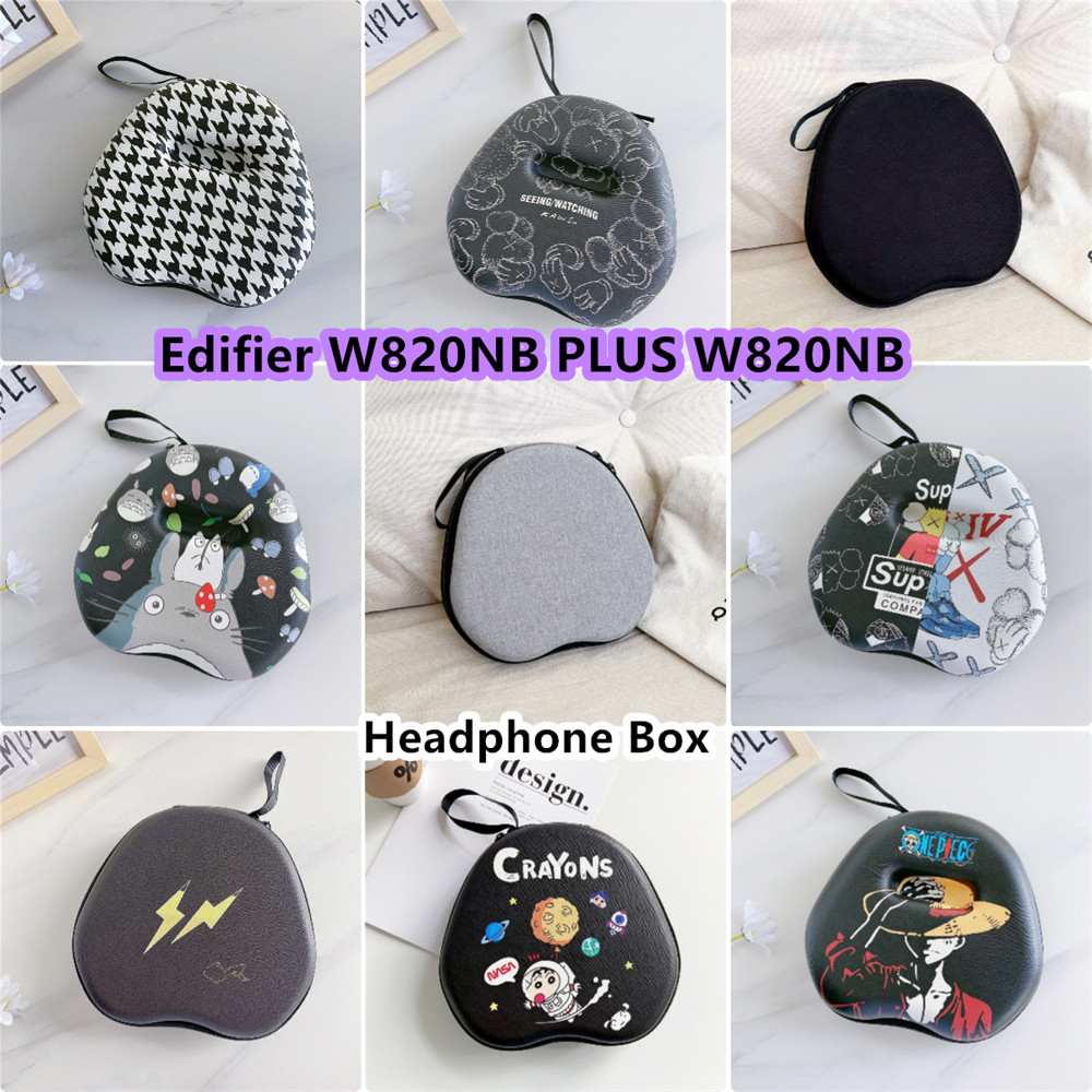 ส่วนลดสําหรับ Edifier W820NB PLUS W820NB หูฟัง Hard Case ชุดหูฟังสีดําบริสุทธิ์แผ่นรองหูฟัง EVA ปลอก