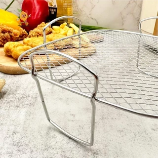 [mozh] ตะแกรงย่างมัลติฟังก์ชั่นเข้ากันได้กับ Airfryer Dehydrator ชั้นวางบาร์บีคิว Steamer ย่างเครื่องมือทําอาหารสําหรับอุปกรณ์เสริม Air Fryer [TH]