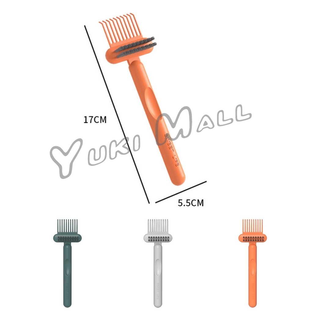 Yuki 1 ชิ้น  แปรงทำความสะอาดหวี เรียบง่าย สําหรับทําความสะอาดหวีของคุณ Comb cleaning brush - รูปที่ 6