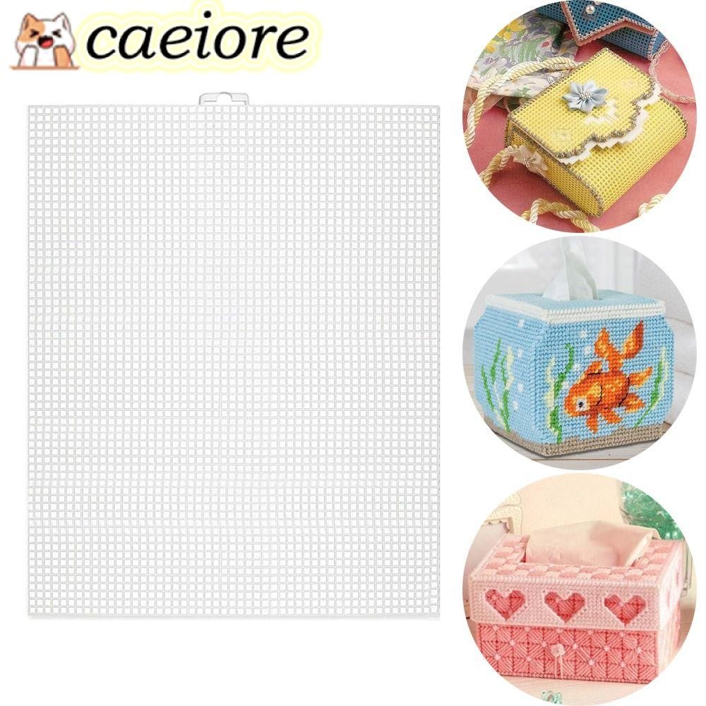CAEIORE Bag Mesh Grid, 7CT Plastic Canvas Bag Sheets, White 33.5x26CM Bag Rug