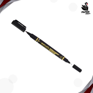 MAPLES (เมเปิ้ล) ปากกามาร์คเกอร์ มาร์คเกอร์กันน้ำ รุ่น MP-C12 เขียนถุง เขียน CD หมึกน้ำเงิน ดำ แดง 2 หัว ( 1 ด้าม )