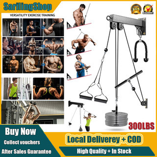 ⭐️Local Delivery⭐️ Dual Pulley Cable Machine For Home Gym - LAT Pull Down, Triceps Pushdown, Biceps Curl | Adjustable Stainless Steel System, Space Saving Workout Equipment