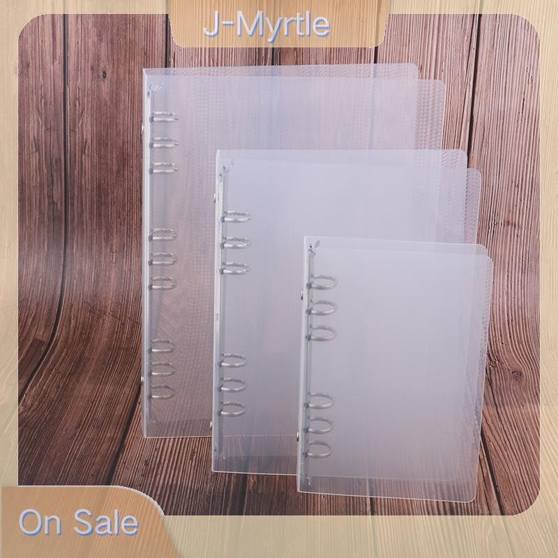 J-Myrtle แฟ้ม pp ทอลายทแยงโปร่งใสที่สร้างสรรค์ a6 a5 โฟลเดอร์เก้ารู b5 หกรู