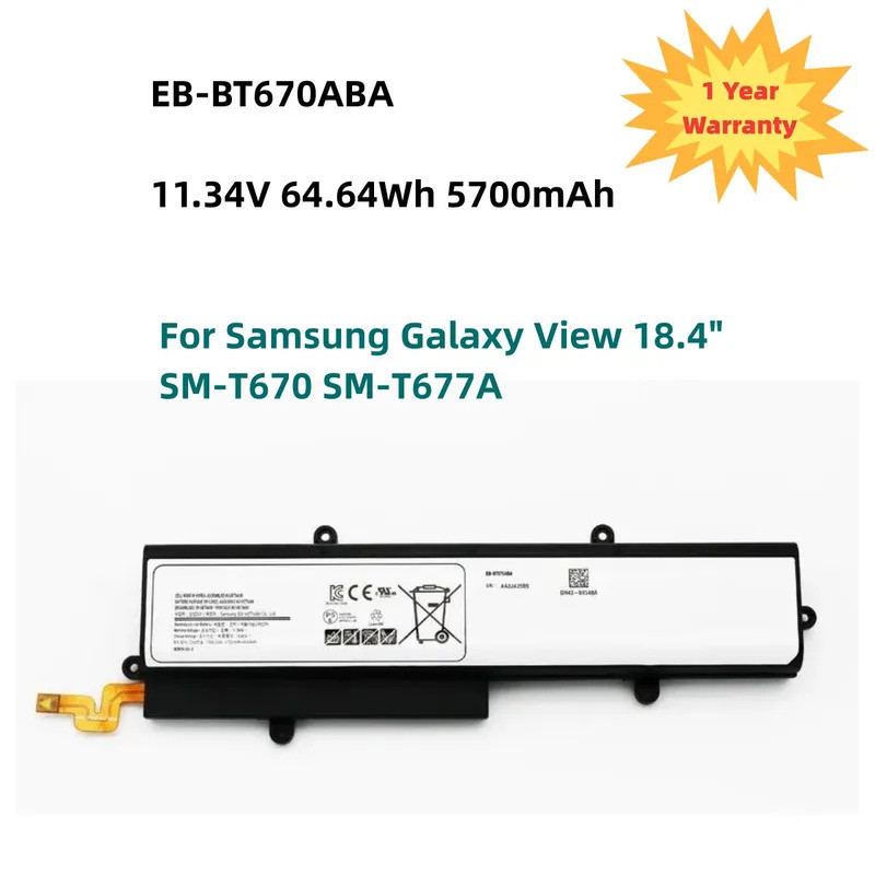 EB-BT670ABA AA1G907KS Laptop Battery For Samsung Galaxy View 18.4" SM-T670 SM-T677A Series AA2J929BS