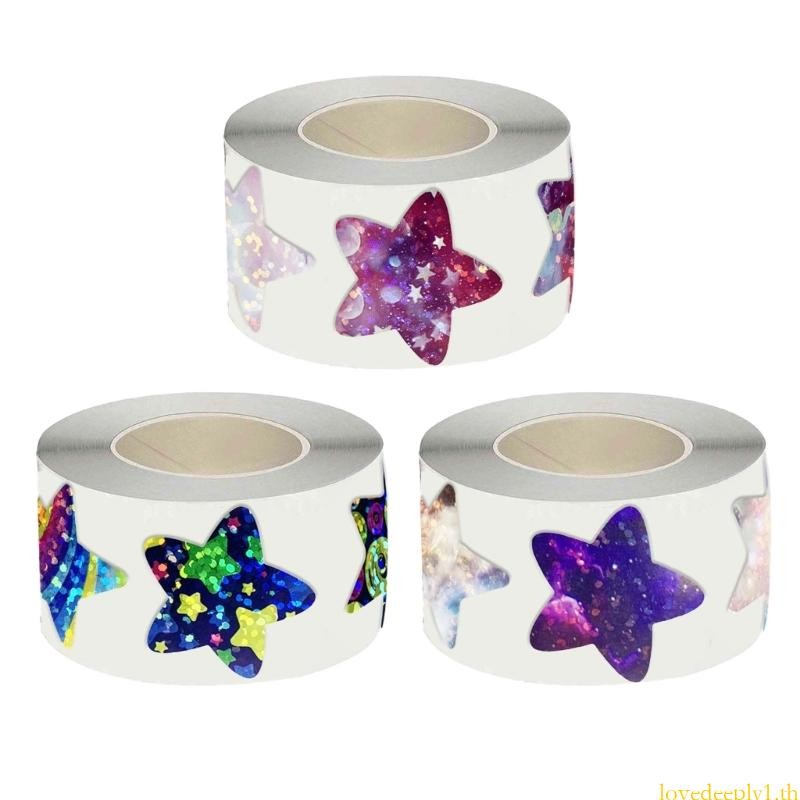 500Pcs/Roll Starry Star Stickers Adhesive Glitter Stickers Kids Reward Labels