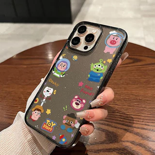 เคส iPhone 16 Pro Max iPhone 11 เคสใสแบบแวววาว TPU นุ่มสีสันสดใส การ์ตูนสุดหล่อสีสันสดใส Compatible