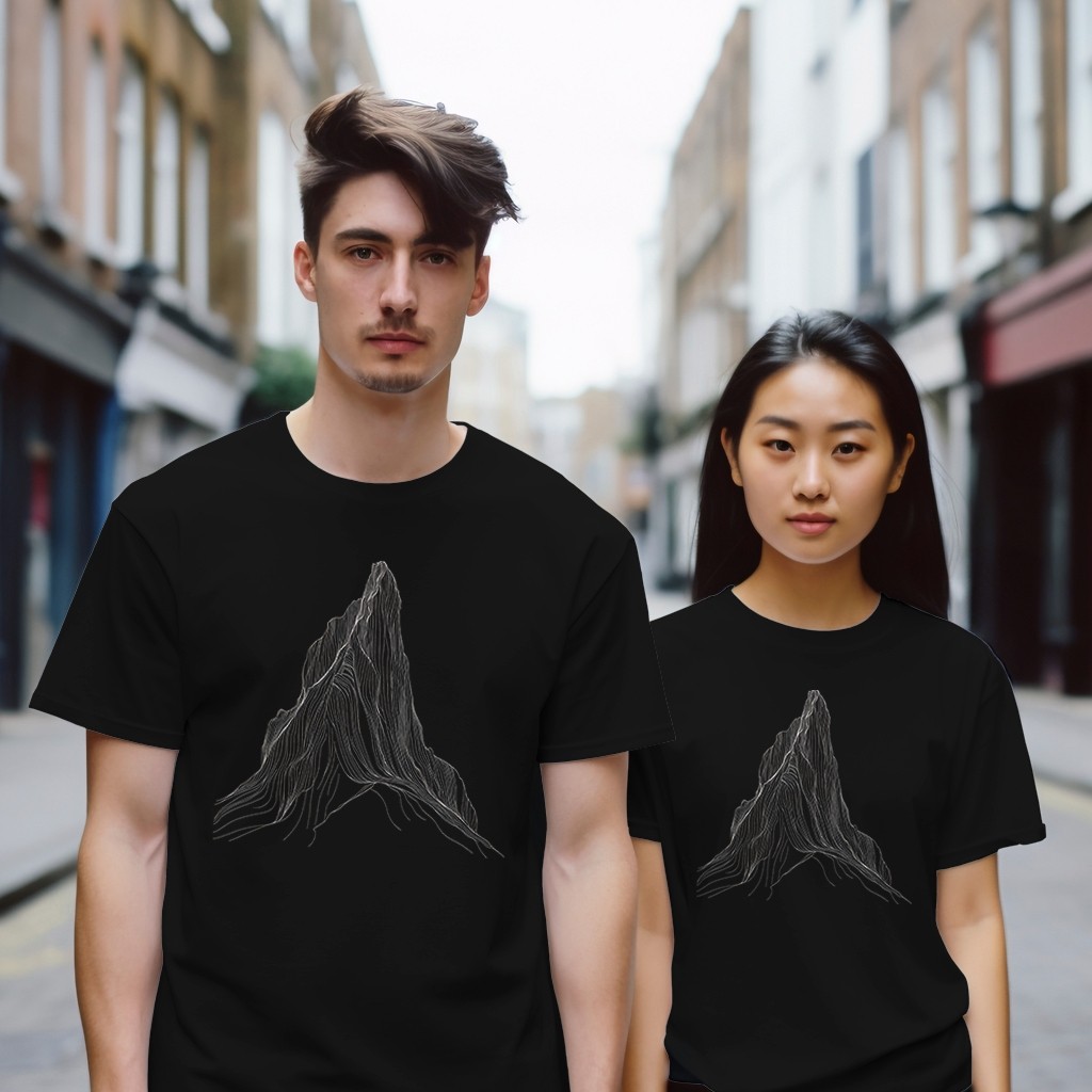 จัดส่ง 24 ชั่วโมง 100% Design 3D Wired Mountain Peak - เสื้อยืด Distro พรีเมี่ยมดั้งเดิม 3D Wired Mo