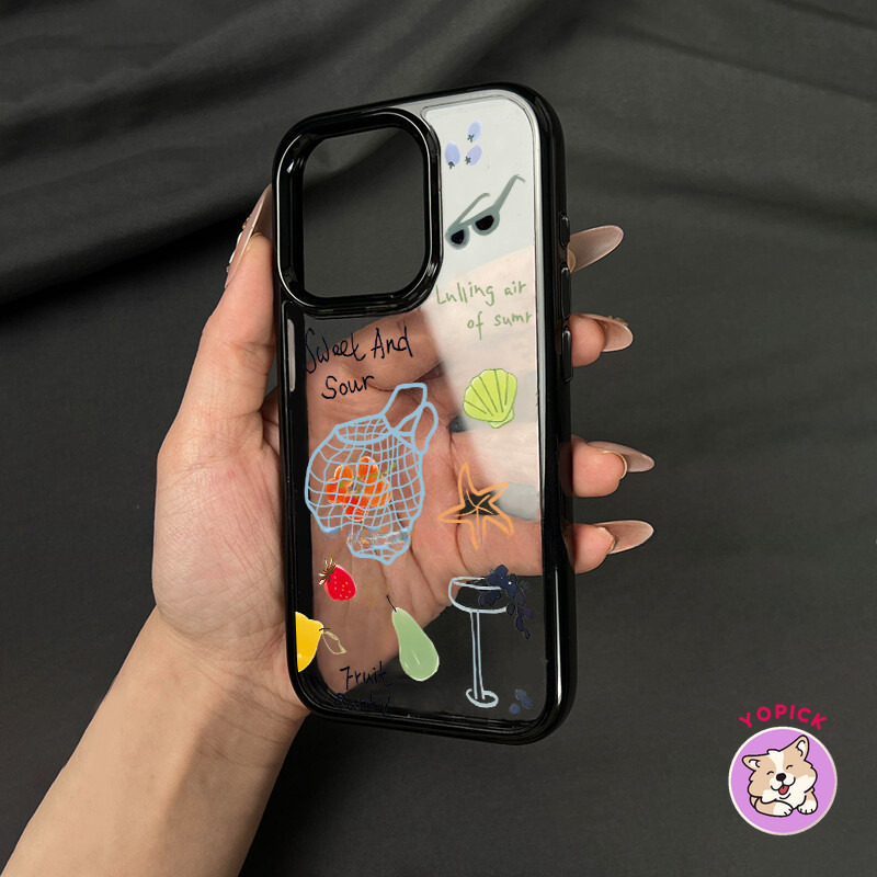 Bow-tie เหมาะสําหรับ IPhone 16 15 14 13 12 11 Pro Max X XR XS Max 7 8 Plus การ์ตูนผลไม้เพนกวินเคสโทรศัพท์สาวอะคริลิค Hard Shell ผู้หญิง LBK