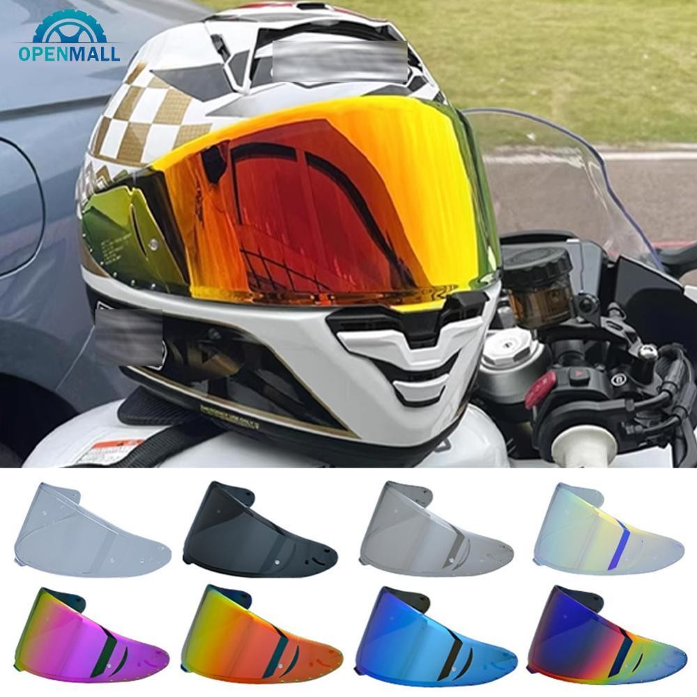 OPENMALL หมวกกันน็อคมอเตอร์ไซค์ Visor เลนส์หมวกกันน็อคชุบเลนส์ป้องกันรังสียูวี Faceshield สําหรับ SHOEI Z8/X15 V2Z3