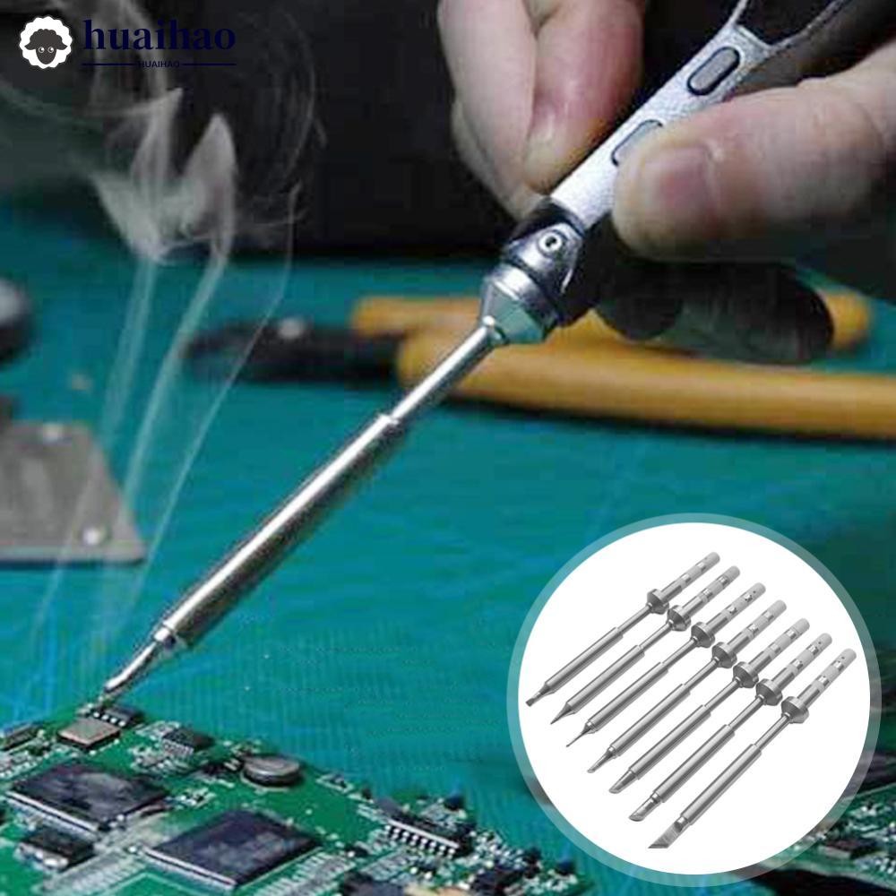 HUAIHAO TS100 TS101 หัวแร้งเปลี่ยนบัดกรีบิตสําหรับMini Digitalบัดกรีหัวเหล็กตะกั่วฟรีB2 BC2 C4 D24 K
