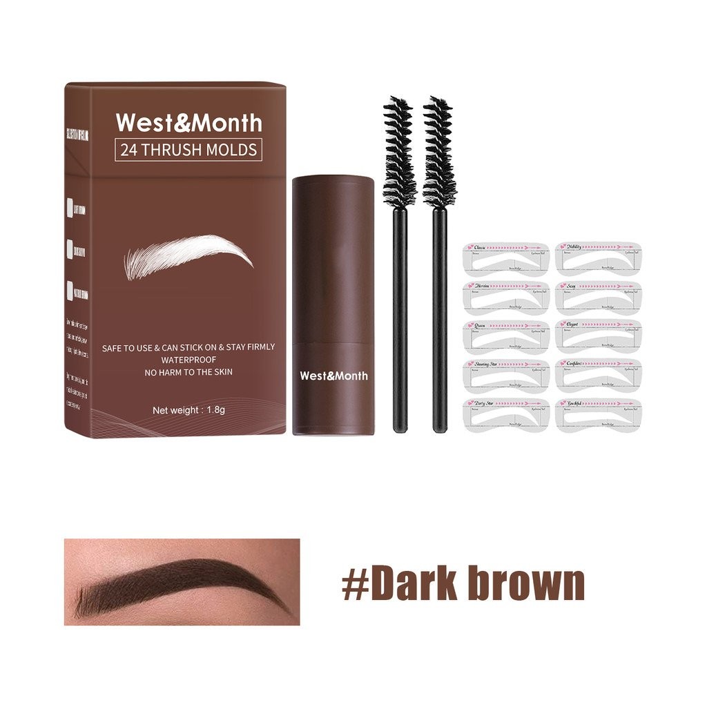 สินค้าระเบิด West&Month Stamp Eyebrow Powder Lazy Eyebrow Stamp Eyebrow Powder Set Long-lasting Wate