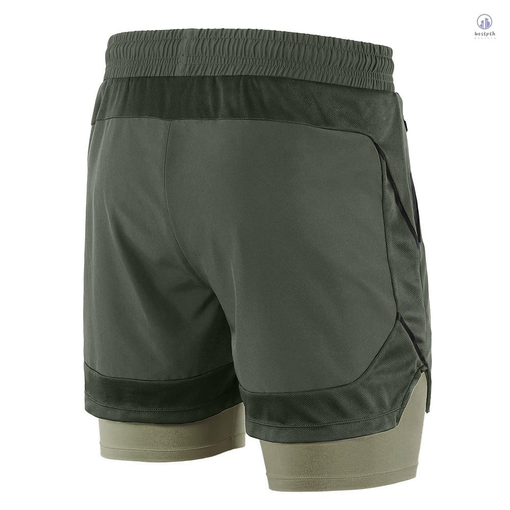 LIXADA กางเกงขาสั้นผู้ชายสำหรับวิ่ง แห้งเร็วและระบายอากาศดี สไตล์กีฬาสำหรับการฝึกอบรม การออกกำลังกาย จ๊อกกิ้ง และมาราธอน - รูปที่ 3